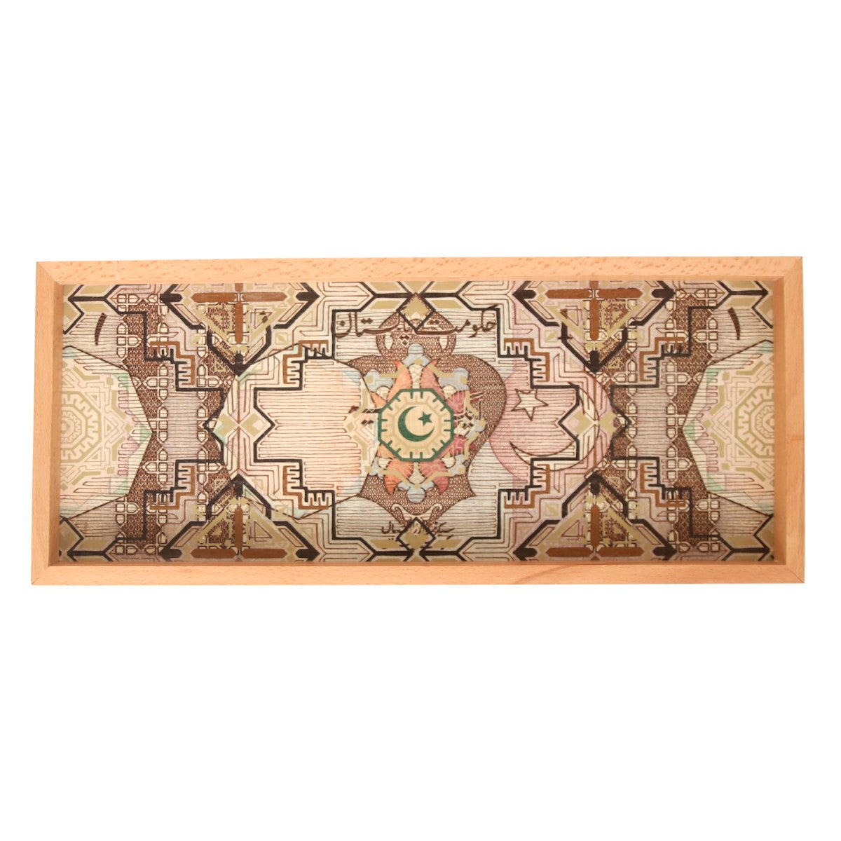 Rectangular Wood Thrush Tray Ð 8x19 Inch Decorative Wooden Serving Tray
