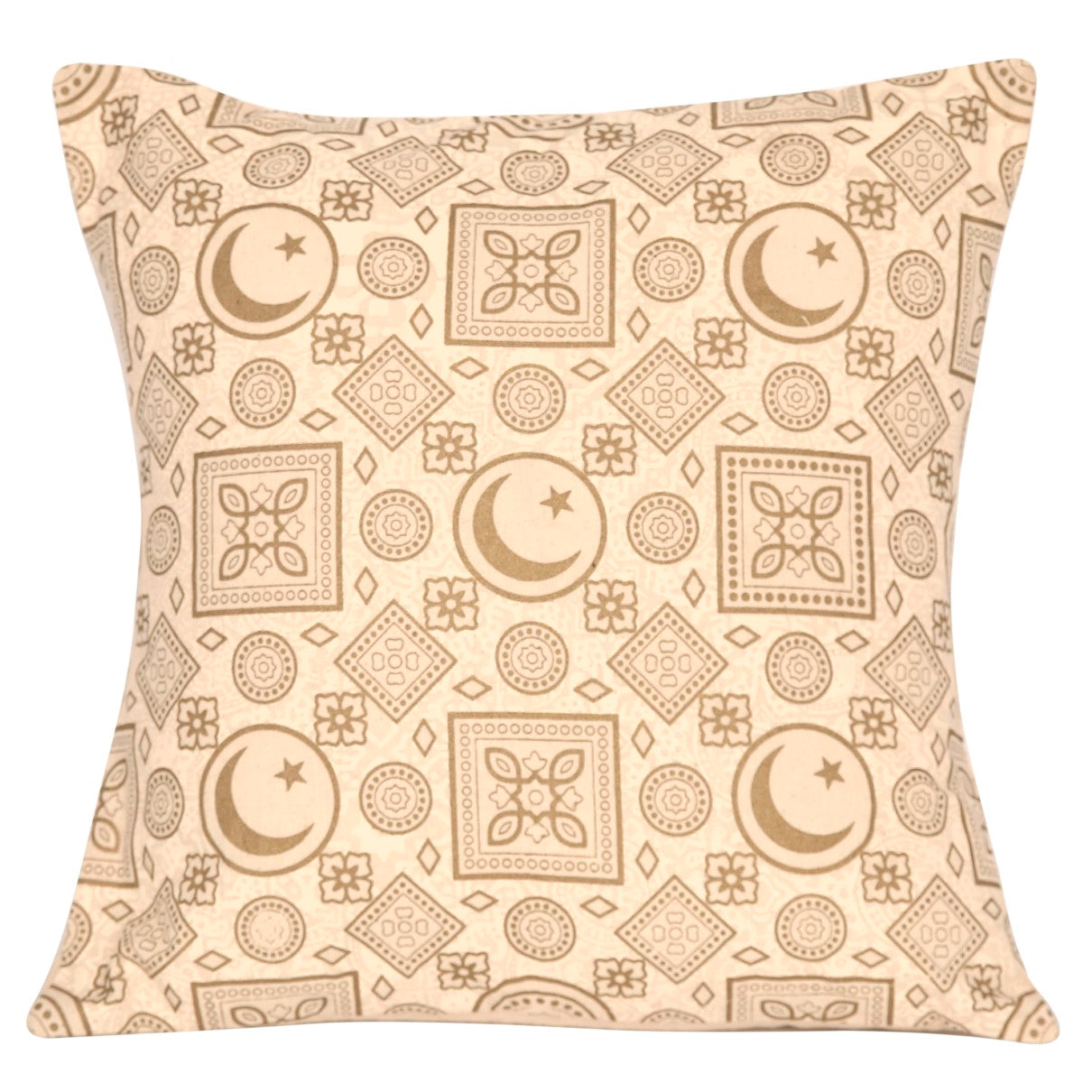 Light Taupe Cushion Cover Ð Ethnic Pattern Throw Pillow Case (18 x 18 Inches)