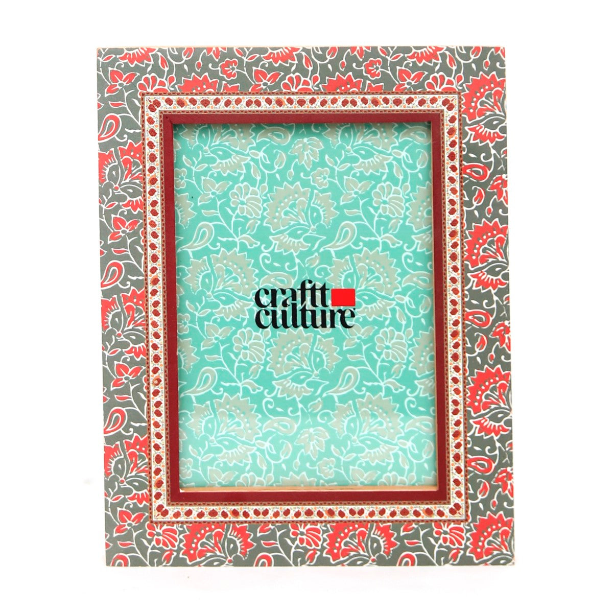 Photo Frame Printed Pattern Ð Dark Green 5x7 (T)