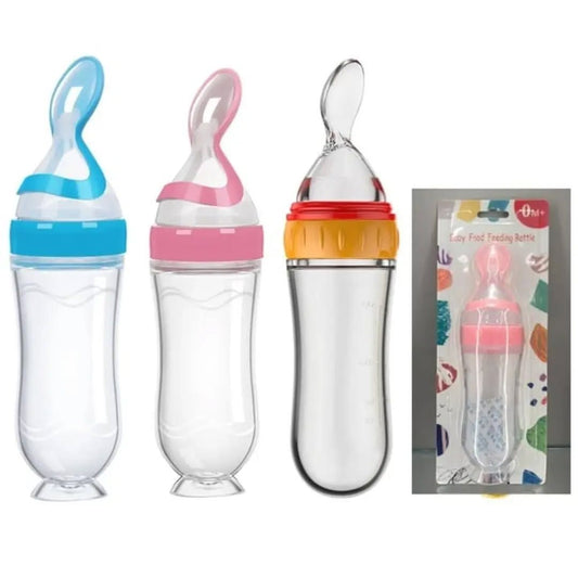 BPA-Free Baby Spoon Feeder Bottle | Soft Silicone | Easy Feeding