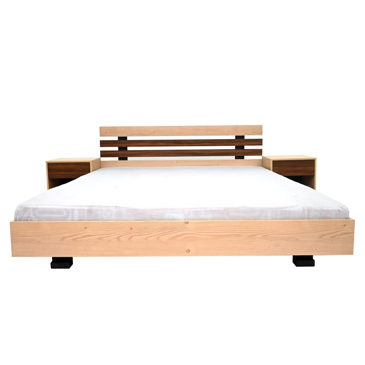 Indigo King Size Bed with 2 Side Tables