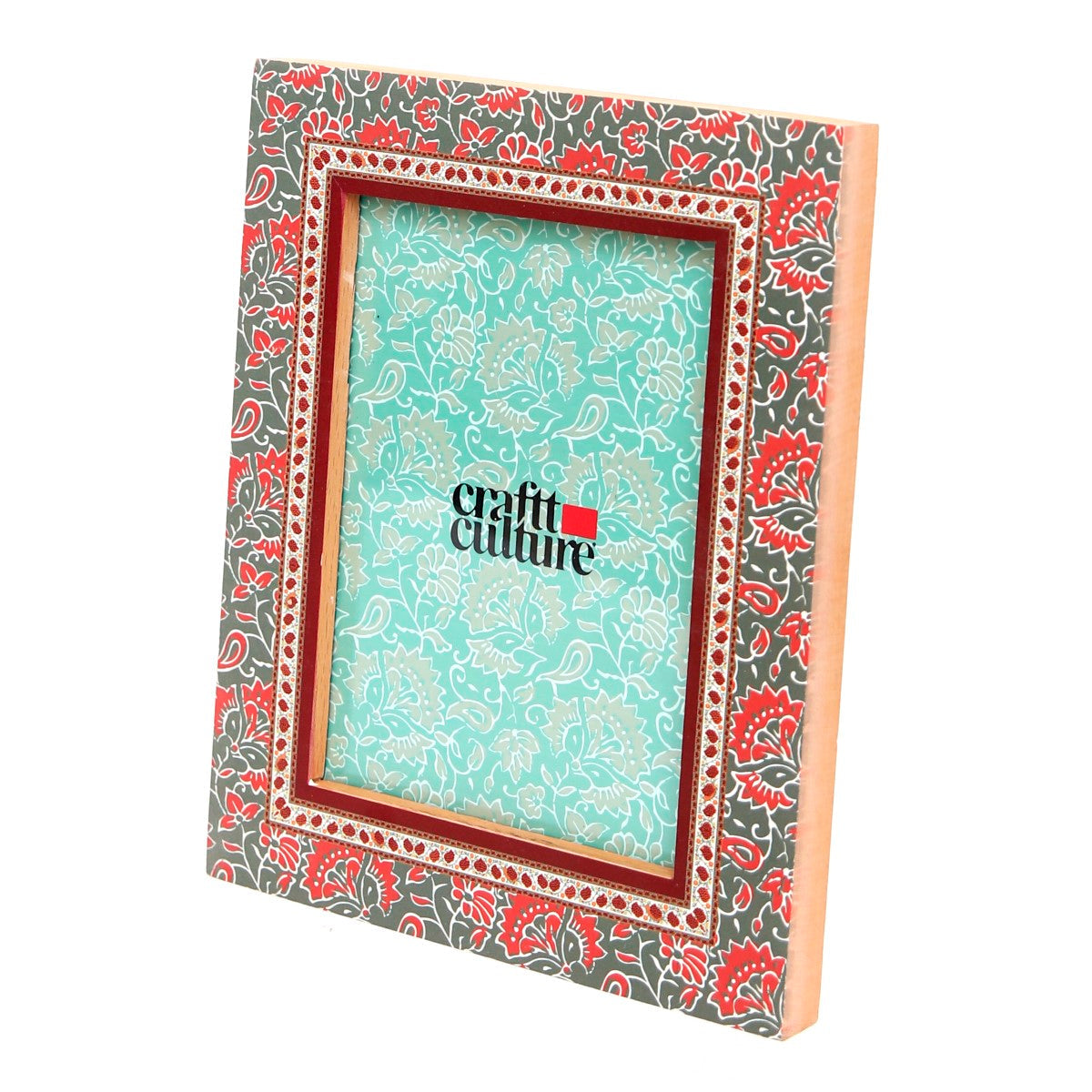 Photo Frame Printed Pattern Ð Dark Green 5x7 (T)