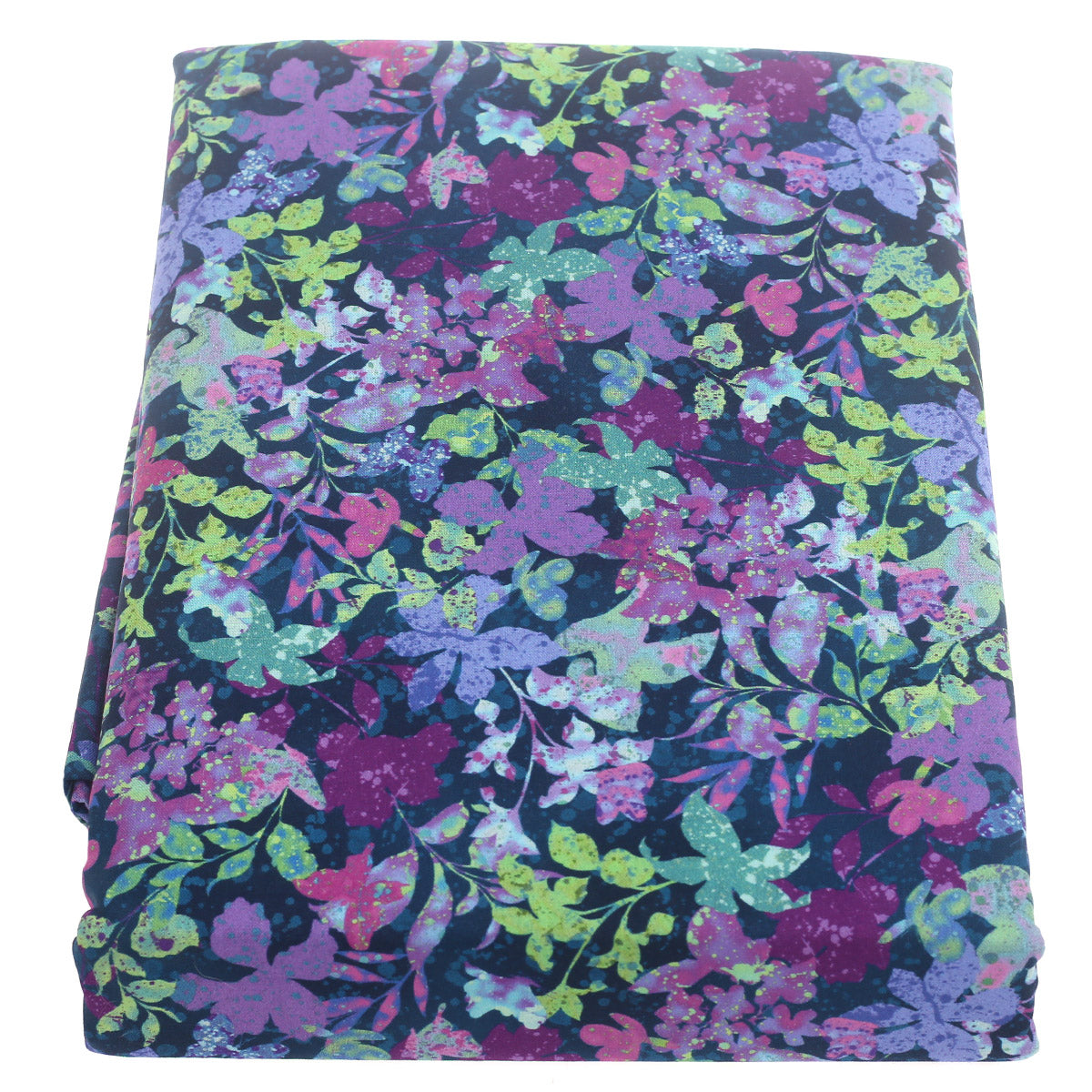 Double Bed Sheet Percale Purple Multi 96X102" Digital Print