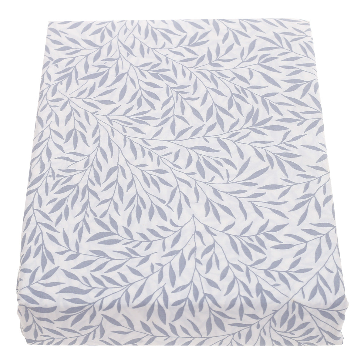 Double Bed Sheet Percale White & Grey 96X102" Rotary Printing