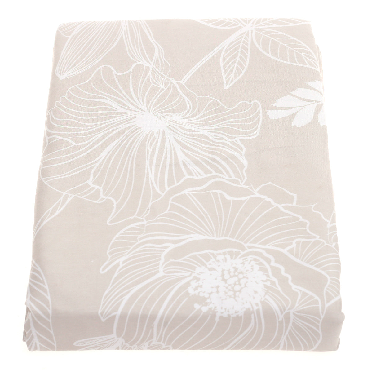 White Leaf Printed Single Bed Sheet Ð 68x96 Inches