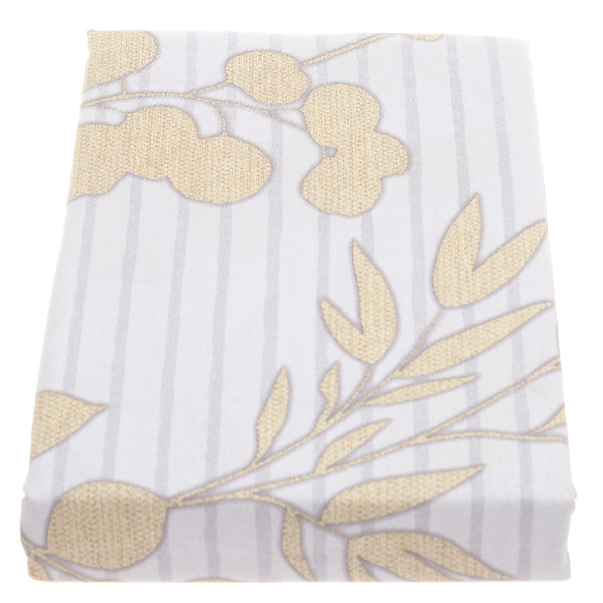 Beige Floral Double Bed Sheet Ð 96x102" | Satin Finish