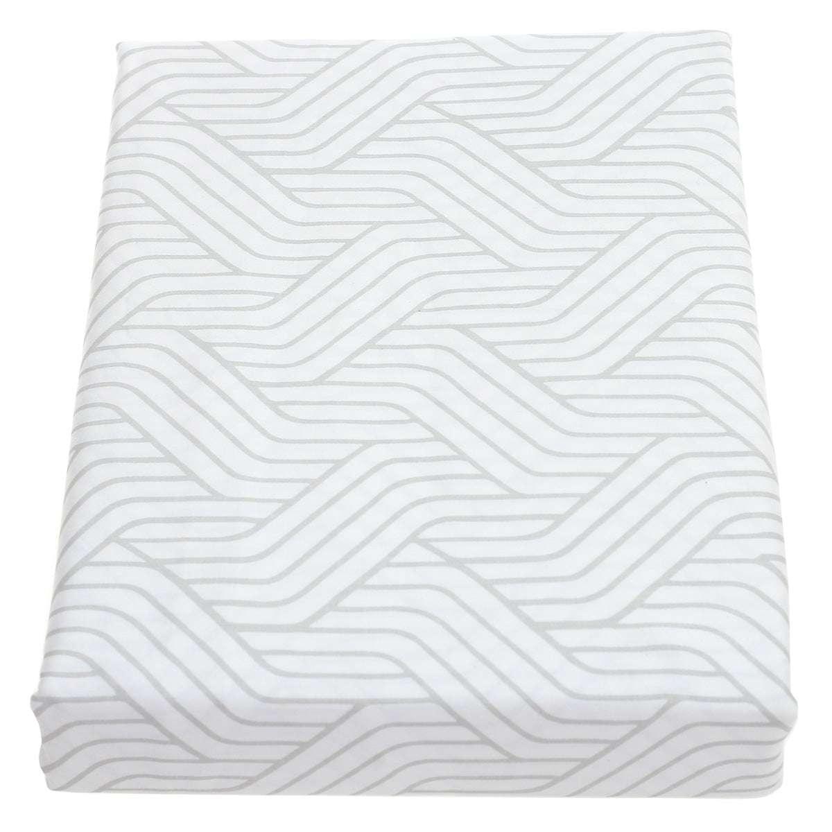 White & Grey Textures Double Bed Sheet Ð 96x102" | Satin Finish