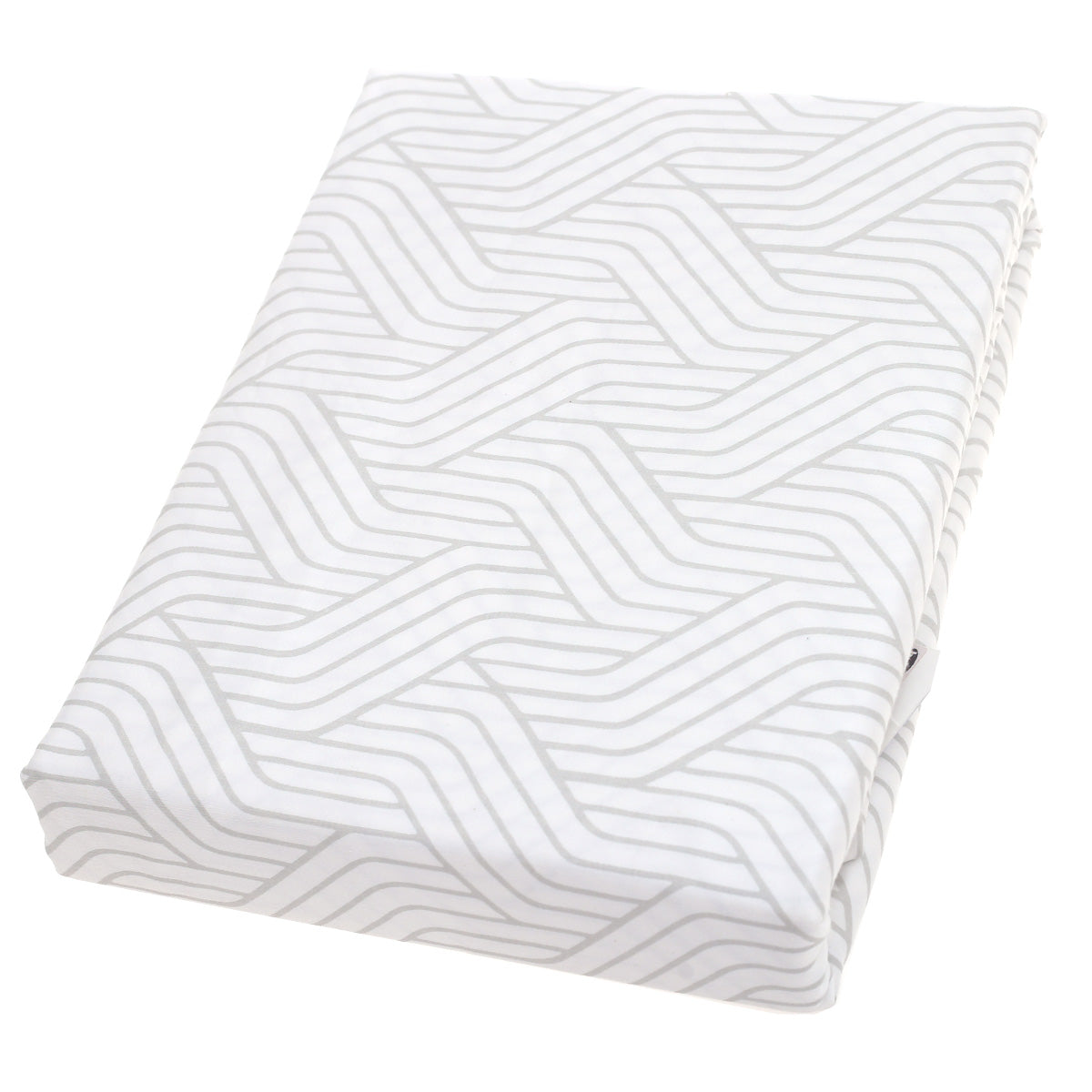 White & Grey Textures Double Bed Sheet Ð 96x102" | Satin Finish