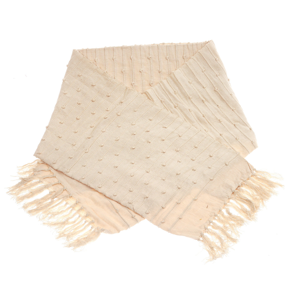 White Textures Sofa Throw 36x72"