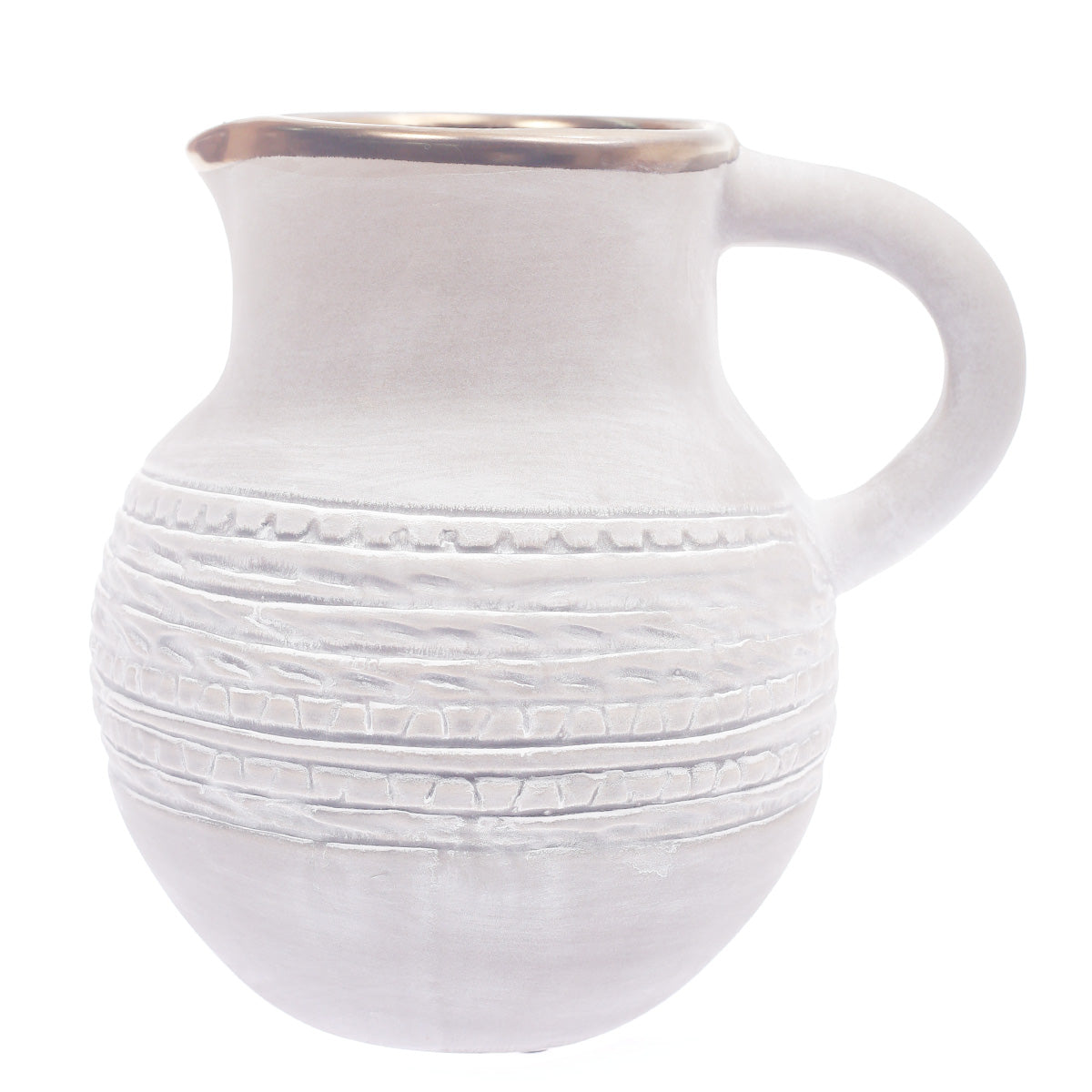 Ceramic Vase Jug Shape Grey 8 X 8 X 9 Inch TYX-055