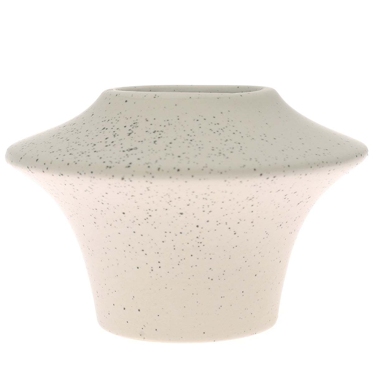 Ceramic Vase White 9.5 X 9.5 X 6.5 Inch L490 / TYX-06
