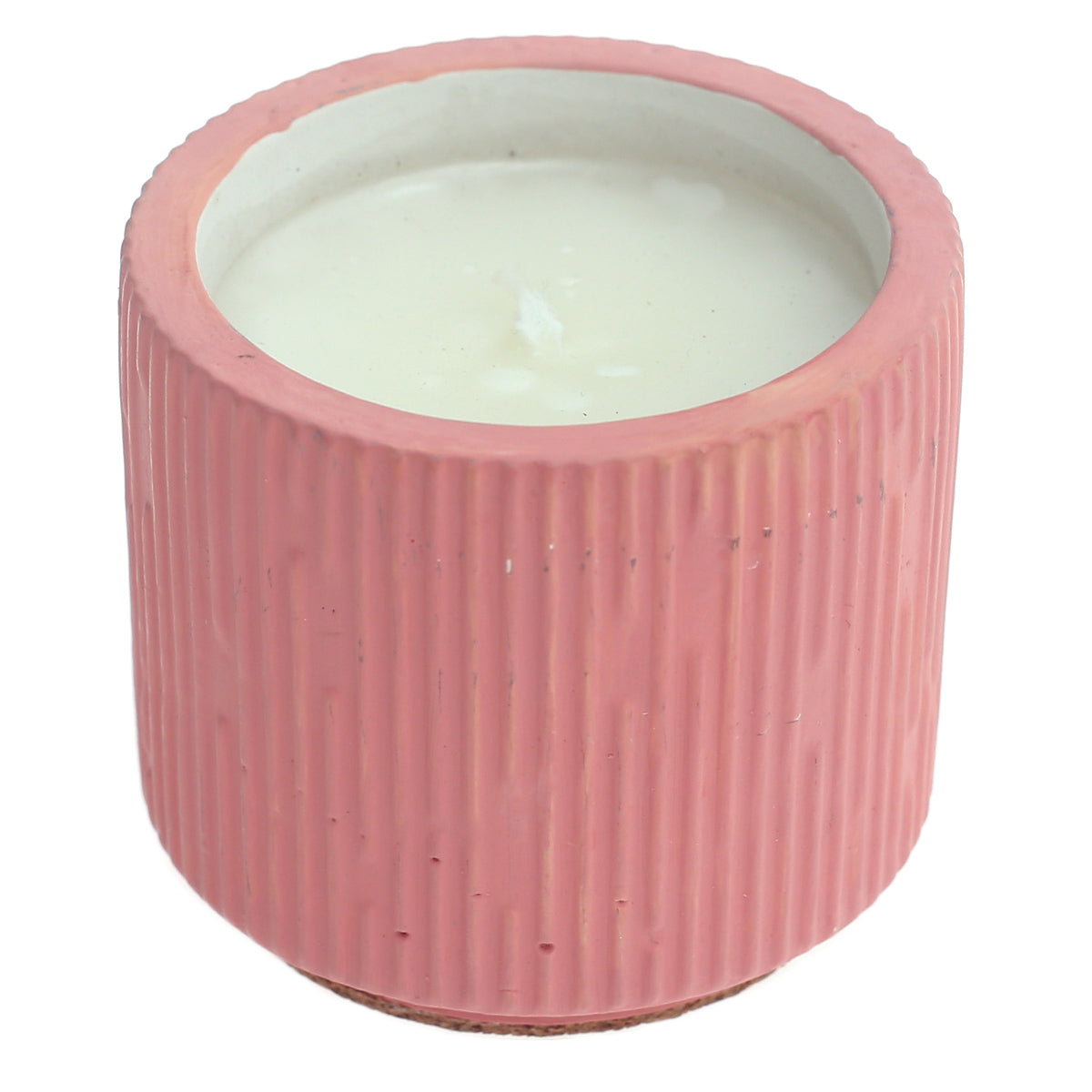 Engraved Texture Ceramic Candle Ð Pink Scented Jar Candle for Home Ambience & Gifting