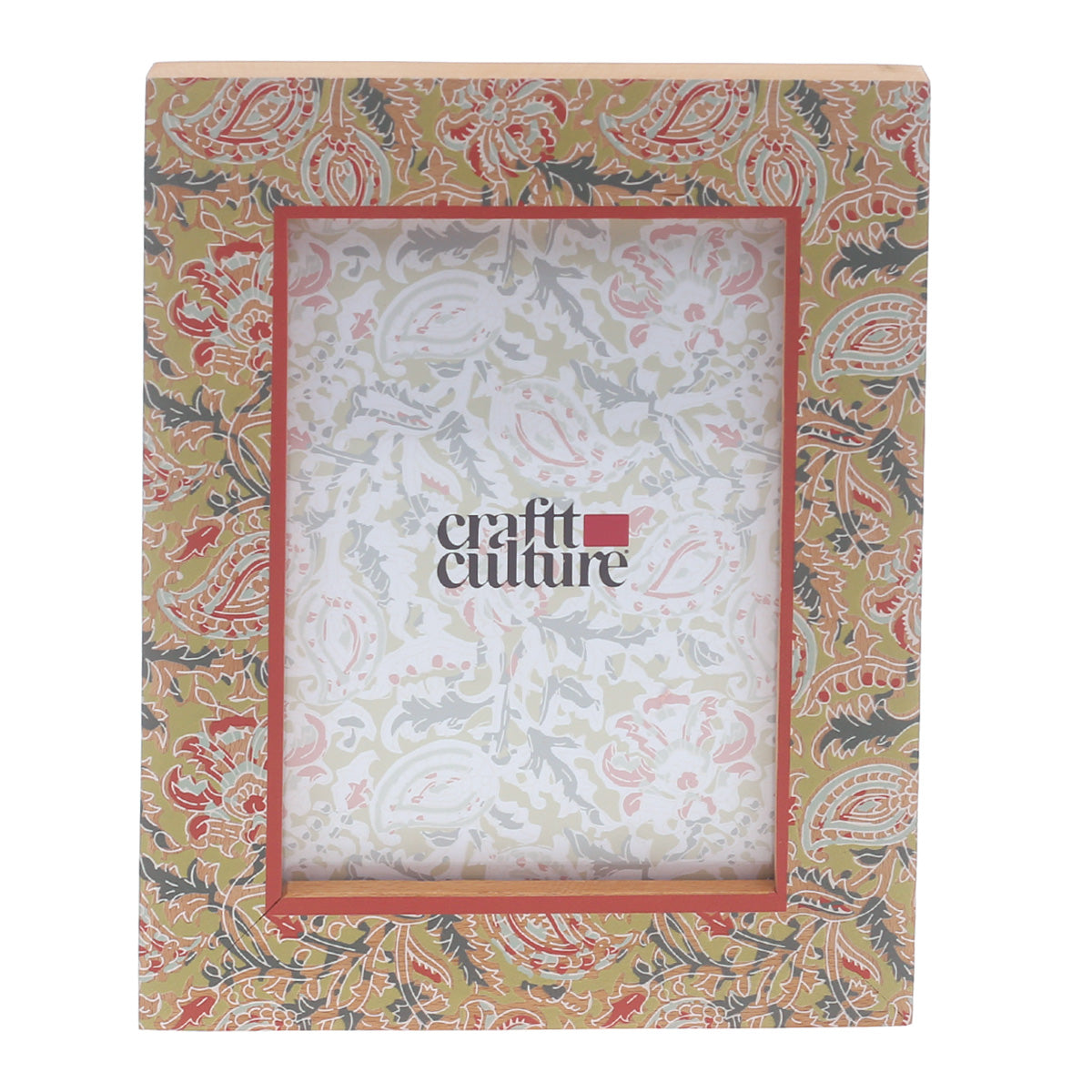 Printed Pattern Photo Frame Ð Light Green (5x7 inch) | Craft Culture