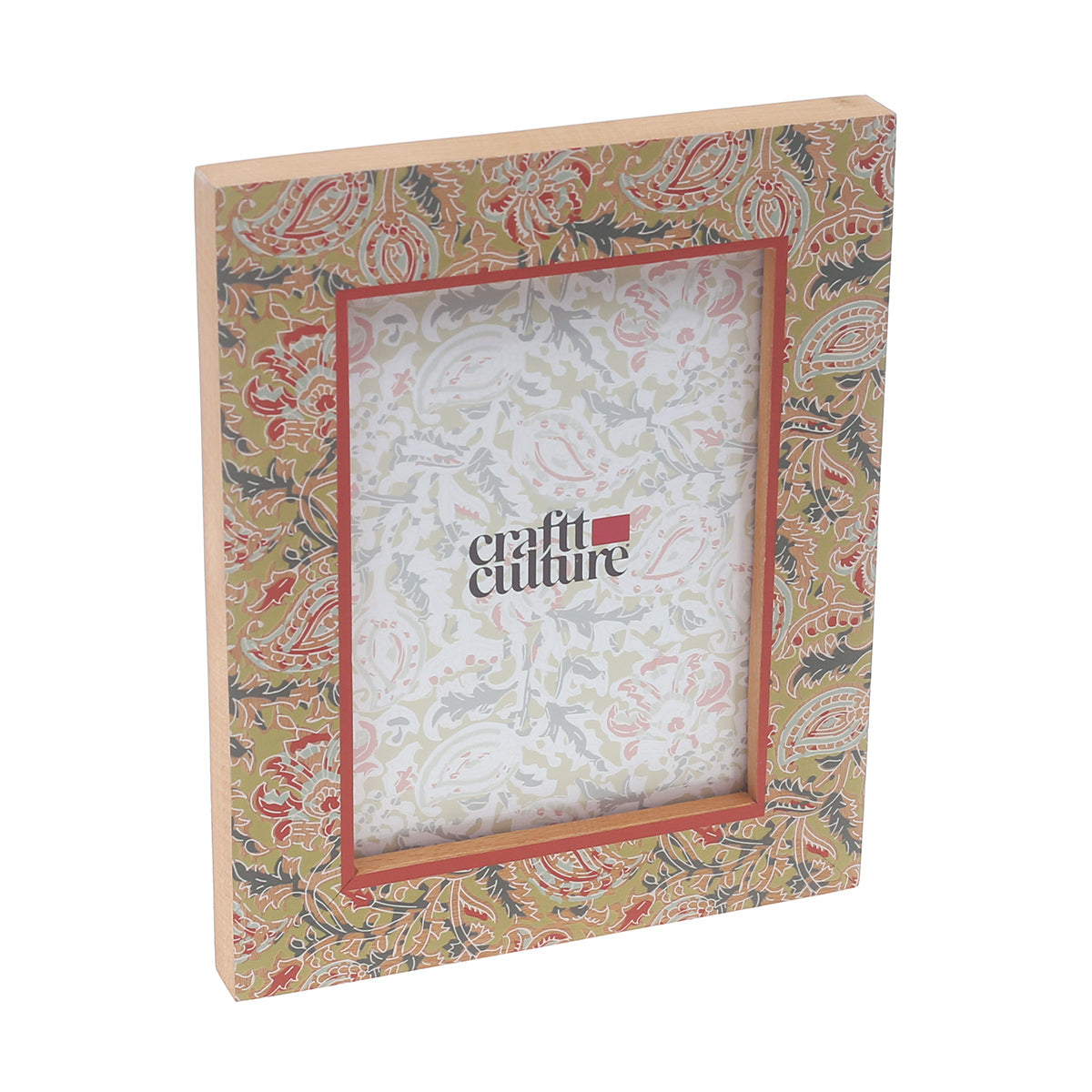 Printed Pattern Photo Frame Ð Light Green (5x7 inch) | Craft Culture