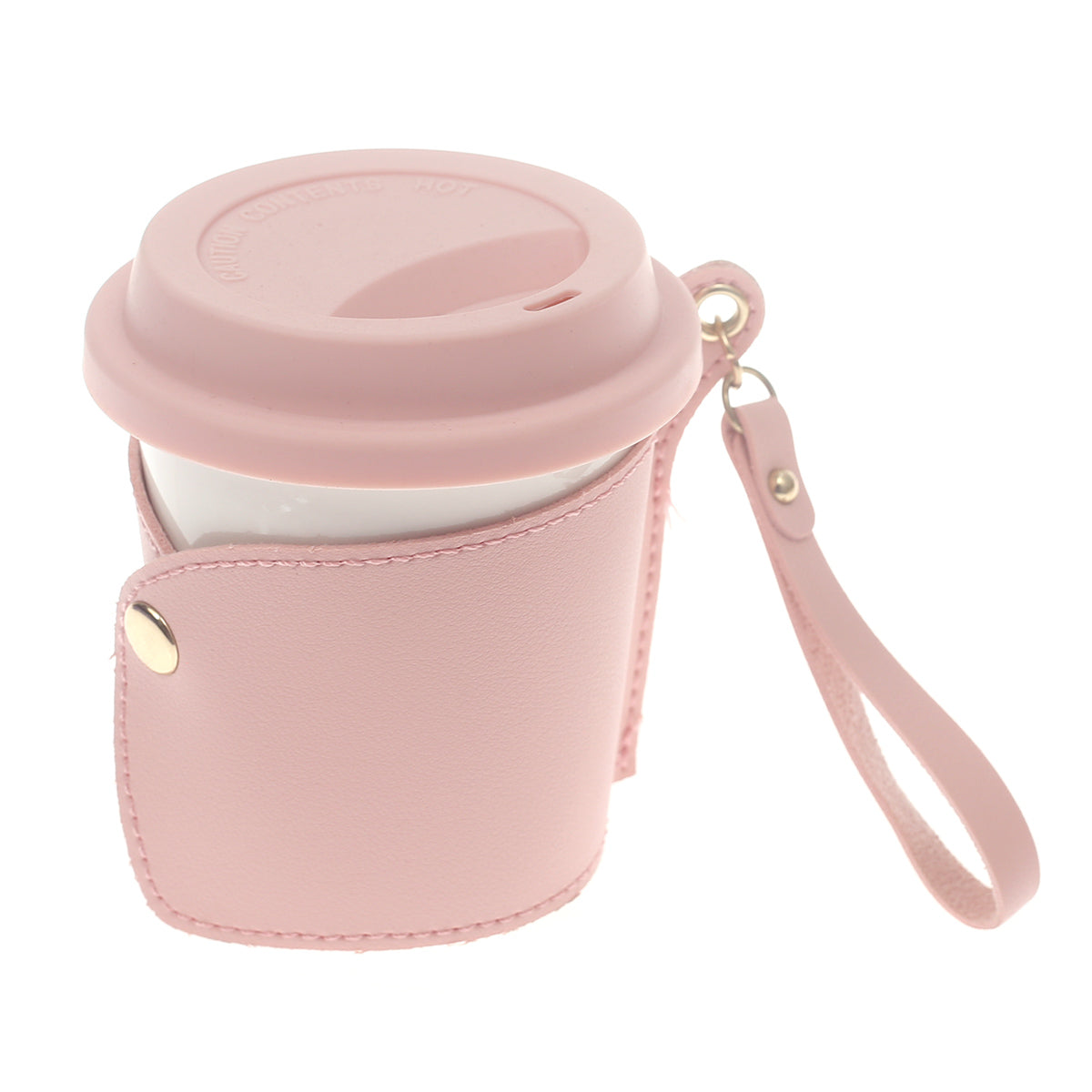 Ceramic Glass With Pouch Pink 3.5 X 3.5 X 4 Inch 105-1