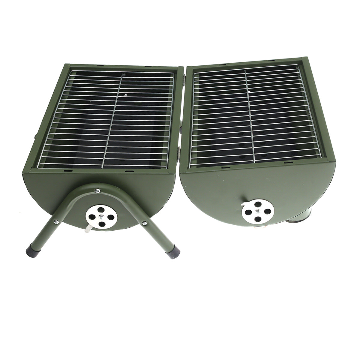 BBQ Grill Green 2009S Ð Foldable Dual Grill for Outdoor Cooking