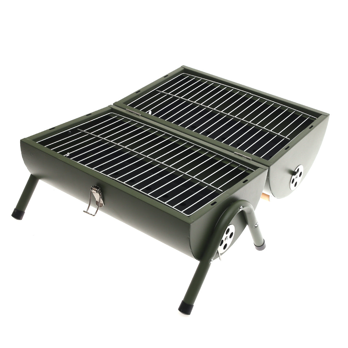 BBQ Grill Green 2009S Ð Foldable Dual Grill for Outdoor Cooking
