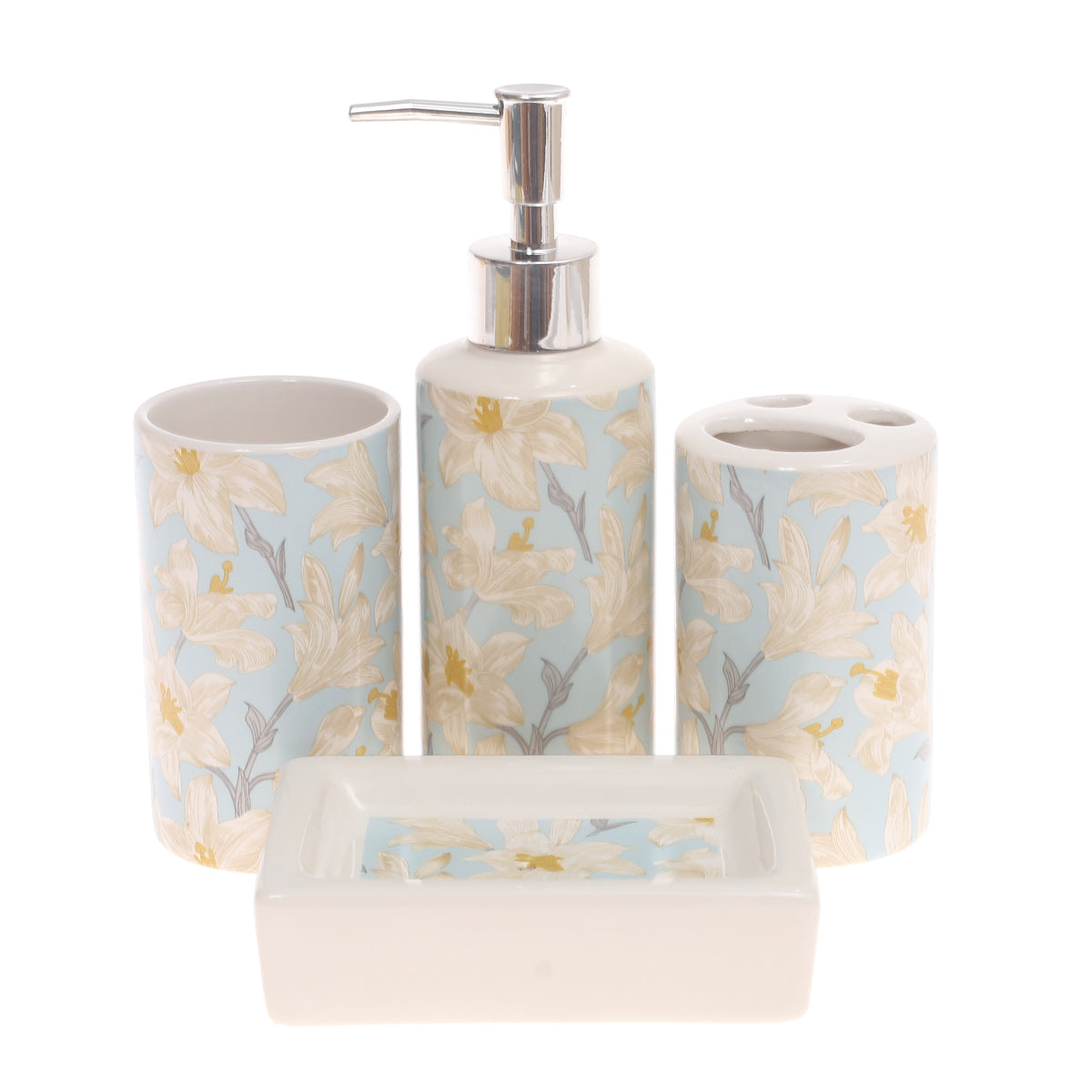 4Pcs Bath Set Blue 9 X 9 Inch Gs-04