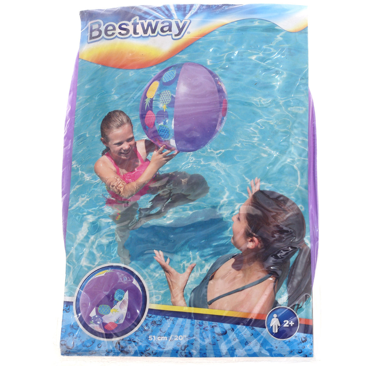 Bestway 20" Inflatable Beach Ball Ð Lightweight & Durable for Pool and Beach Fun