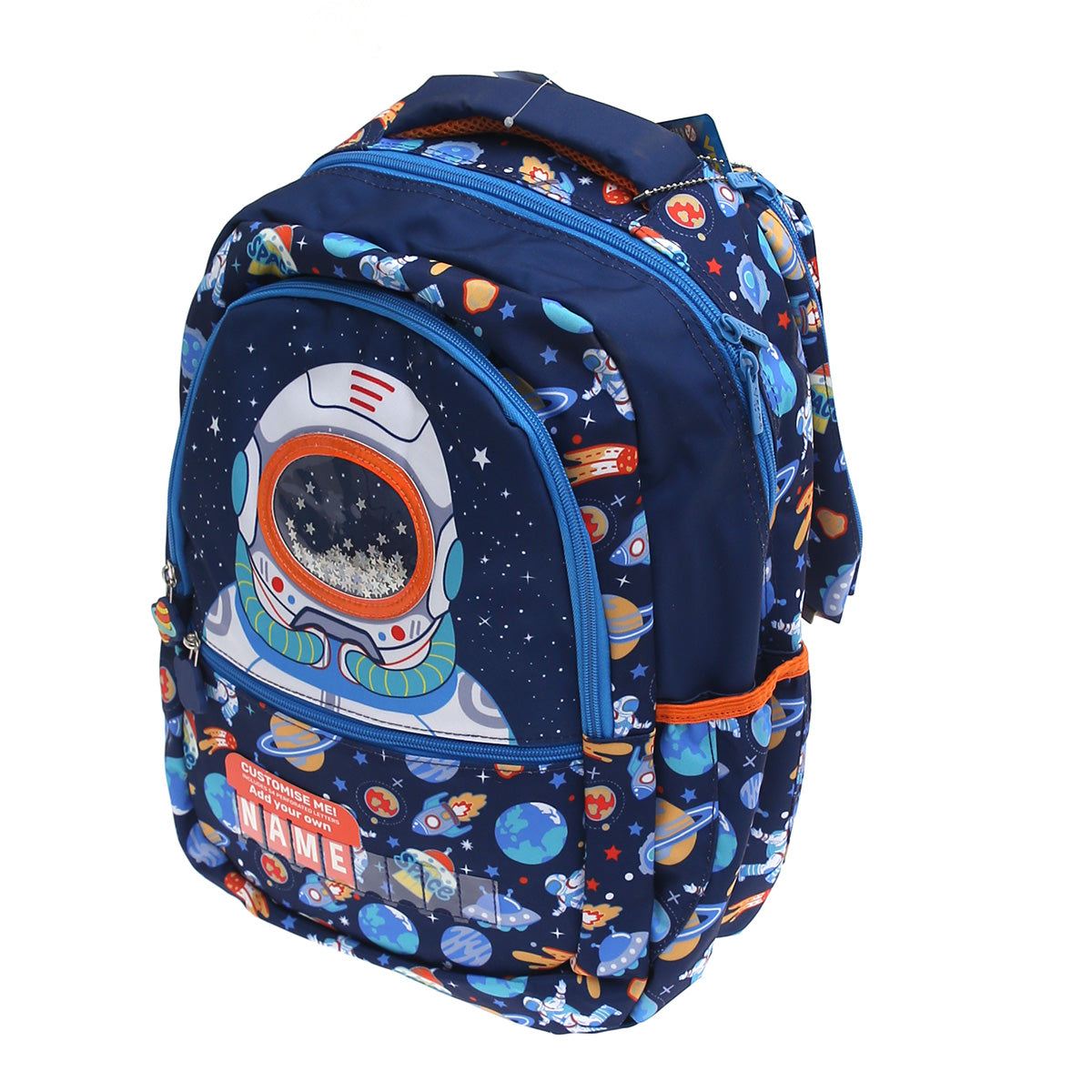 Space Astronaut School Bag Ð Customizable Name Patch | U2081 VEST (with Pencil Pouch)