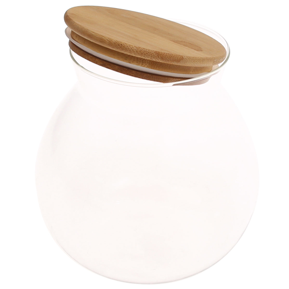 1800 ml Landscape Glass Jar with Bamboo Lid Ð Large Airtight Storage Container