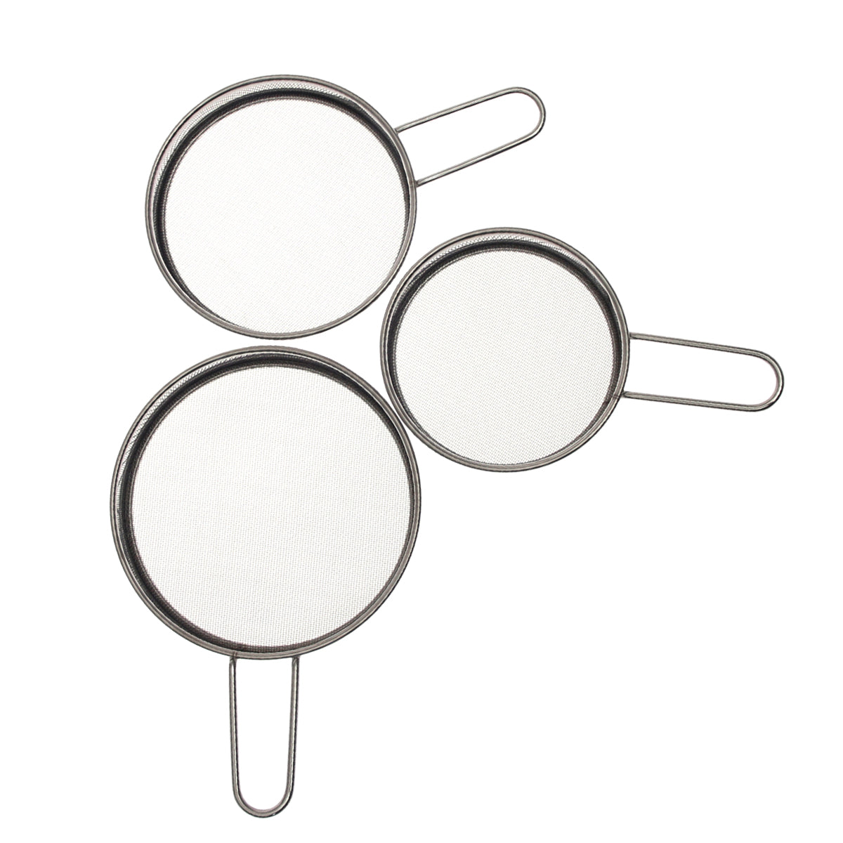 3 PCS Flour Strainer Set Ð Stainless Steel