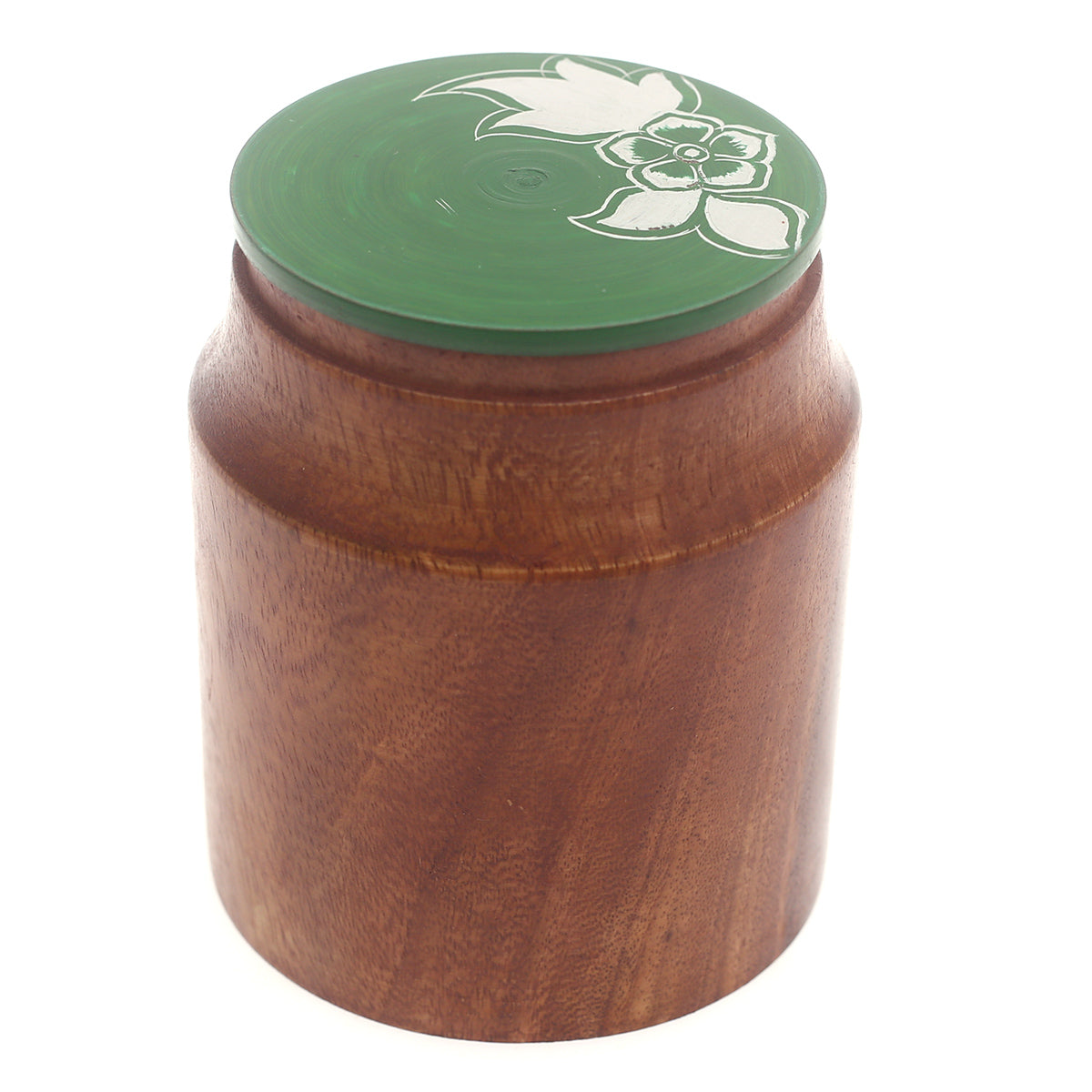 Wooden Decorative Jar Ð Green | Stylish Home Accent Piece