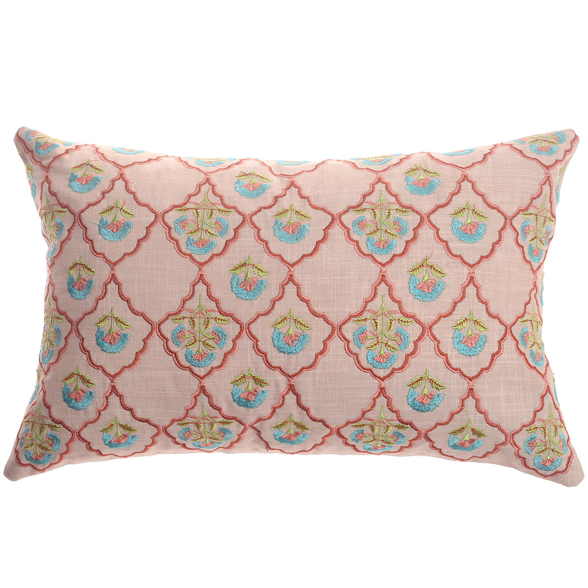 Blush Buta Cotton Cushion Cover Ð 12x18 Inch Decorative Pillow Cover for Sofa & Bed