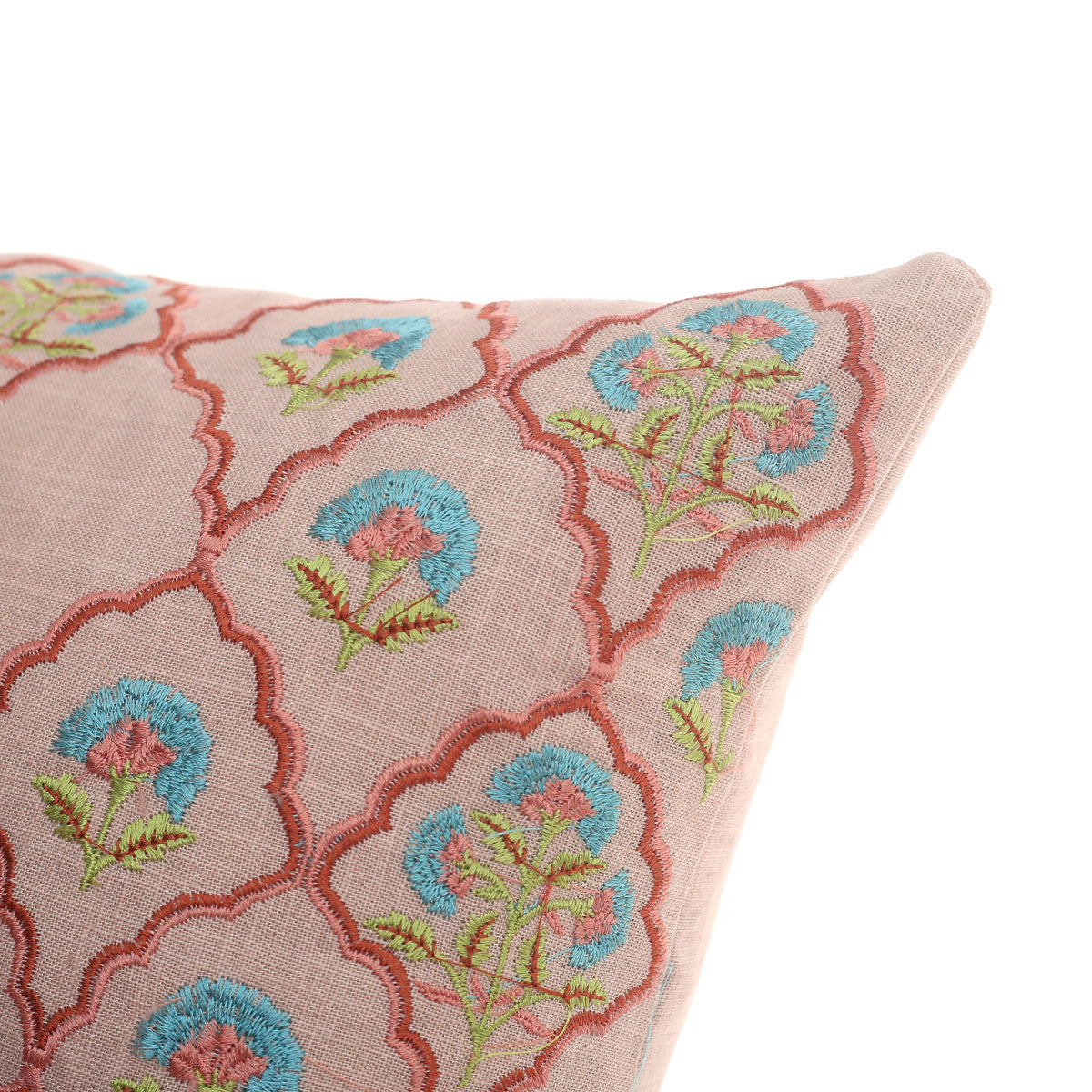 Blush Buta Cotton Cushion Cover Ð 12x18 Inch Decorative Pillow Cover for Sofa & Bed