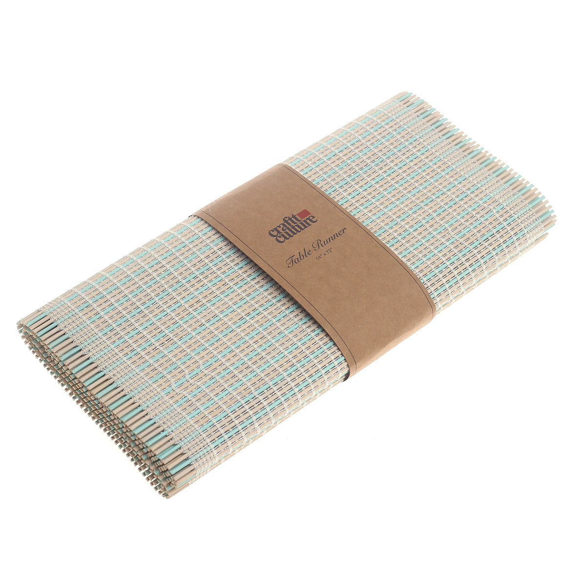 Blue Textured Bamboo Table Runner 13x72 Ð Eco-Friendly Woven Table Decor