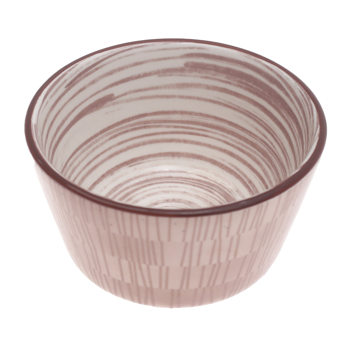 3.75" Ceramic Cake Bowl Ð Gray & Brown Patterned | ayshpk