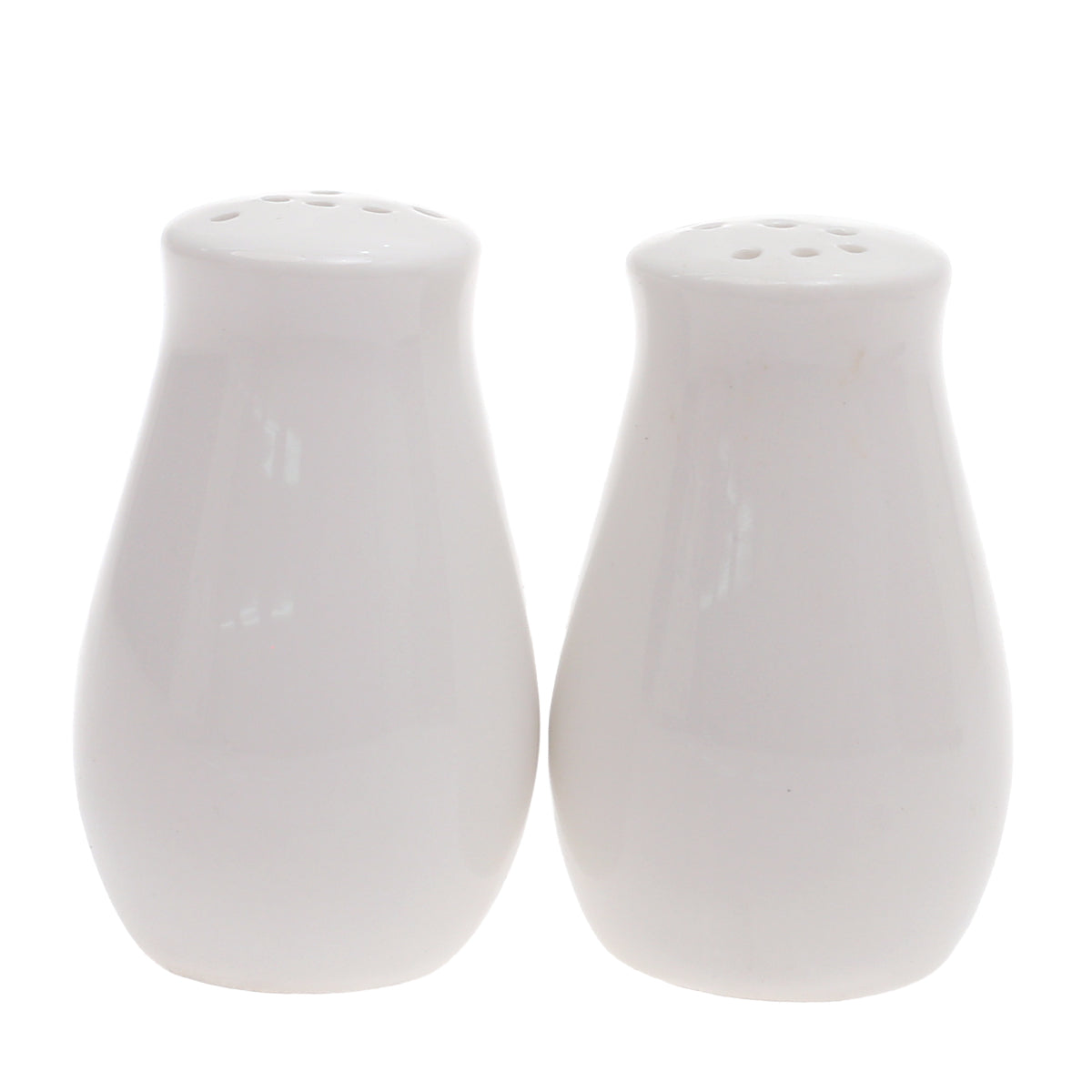 BRILLIANT 2-Piece Salt & Pepper Shaker Set Ð White Ceramic