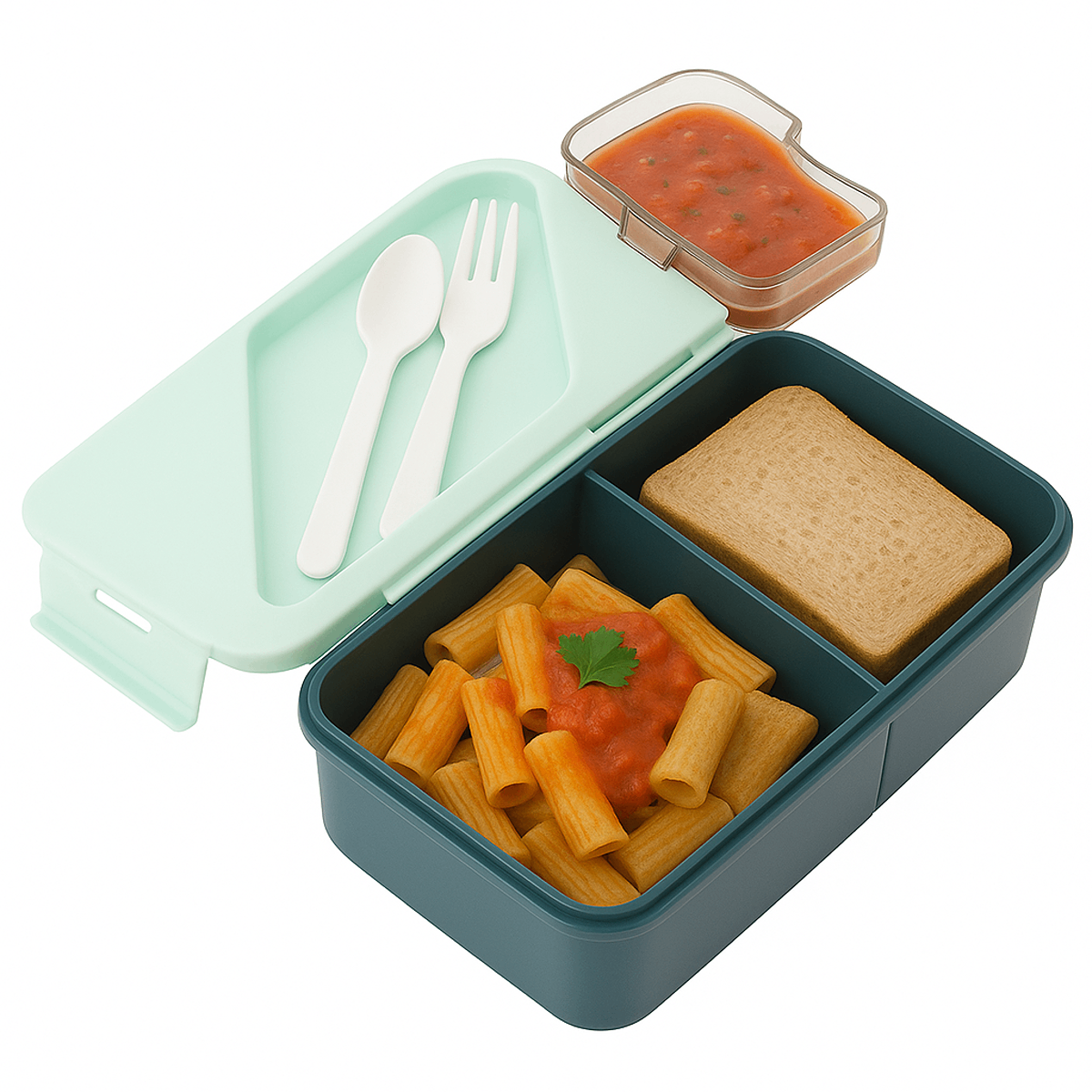 Rectangle Lunch Box with Cutlery Ð Leak-Proof & Compact Design