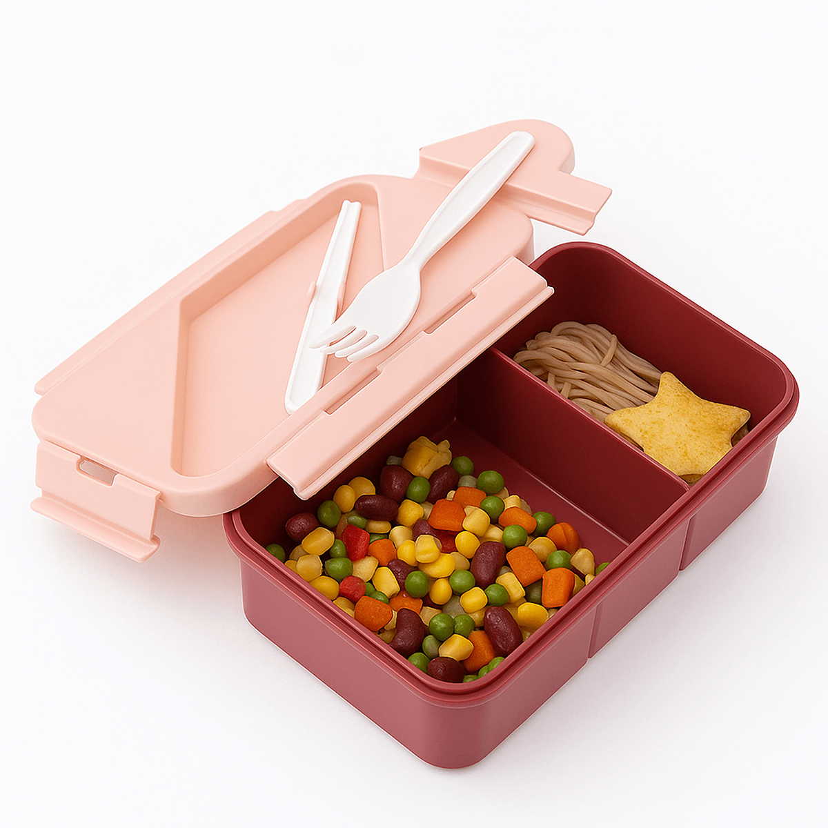 Rectangle Lunch Box with Cutlery Ð Leak-Proof & Compact Design