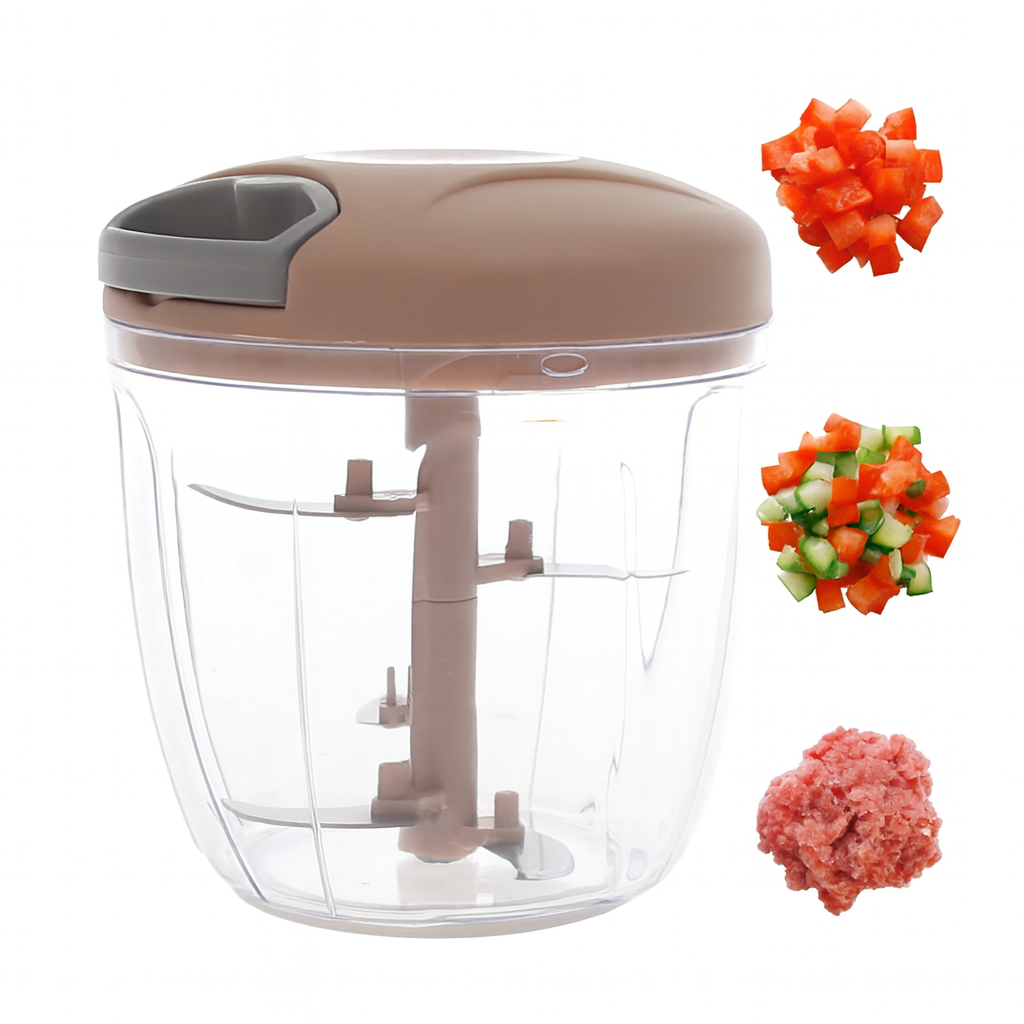 EOTIA Manual Food Chopper Ð 900ml Hand?Pull Vegetable & Fruit Dicer