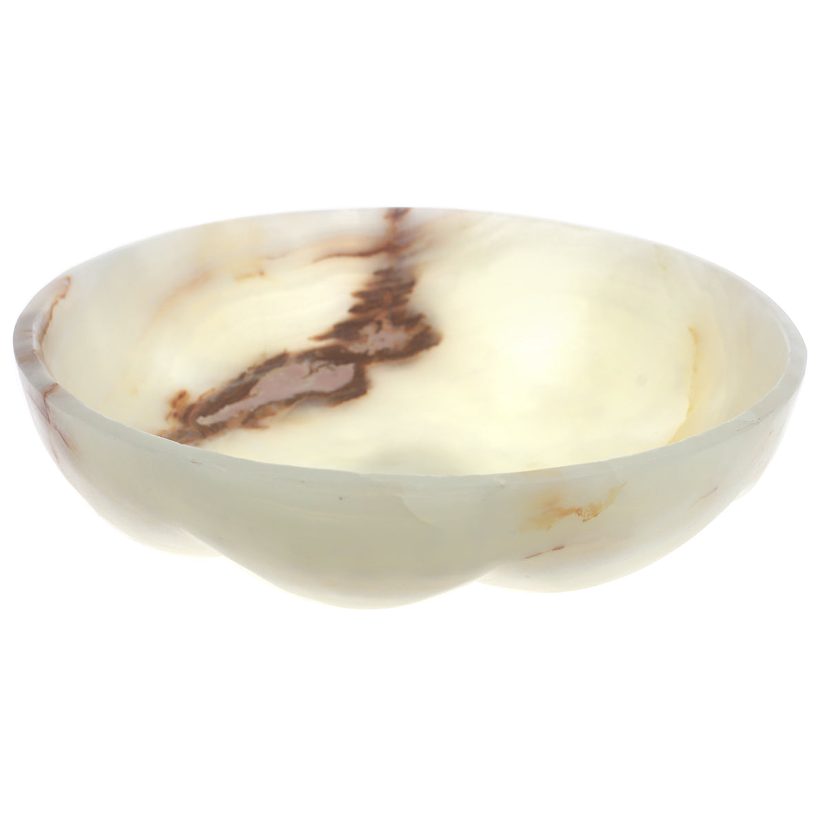 FLUTED BOWL 12X12X3(Onyx Polish)