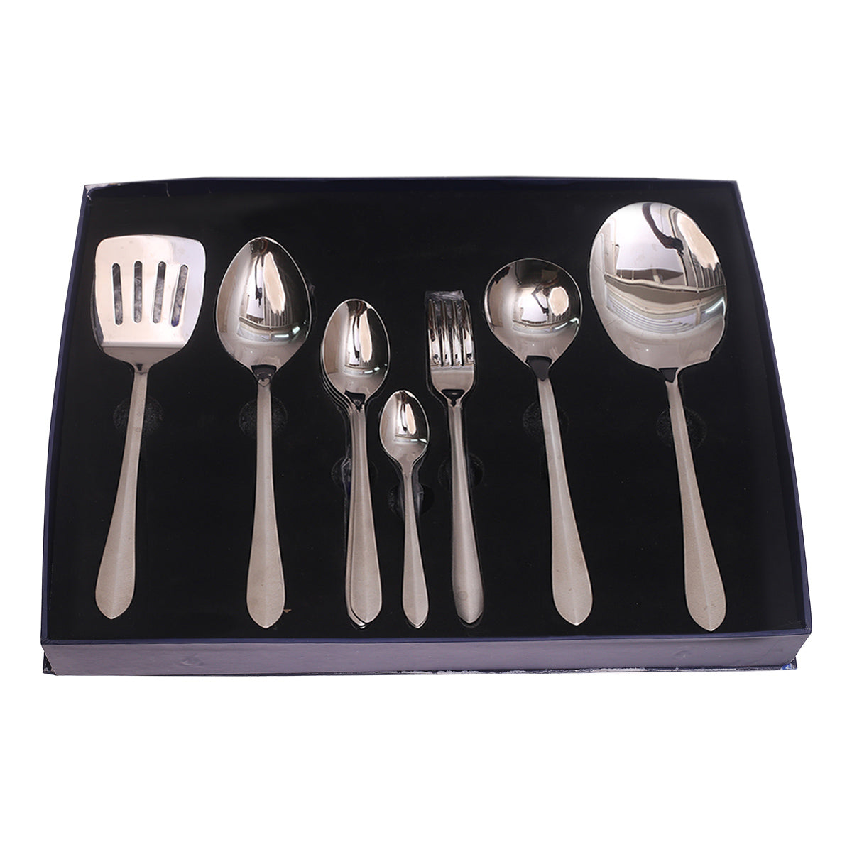 Elegant Silver 22-Piece Cutlery Set Ð Premium Stainless Steel Flatware with Gift Box (Tree Design)