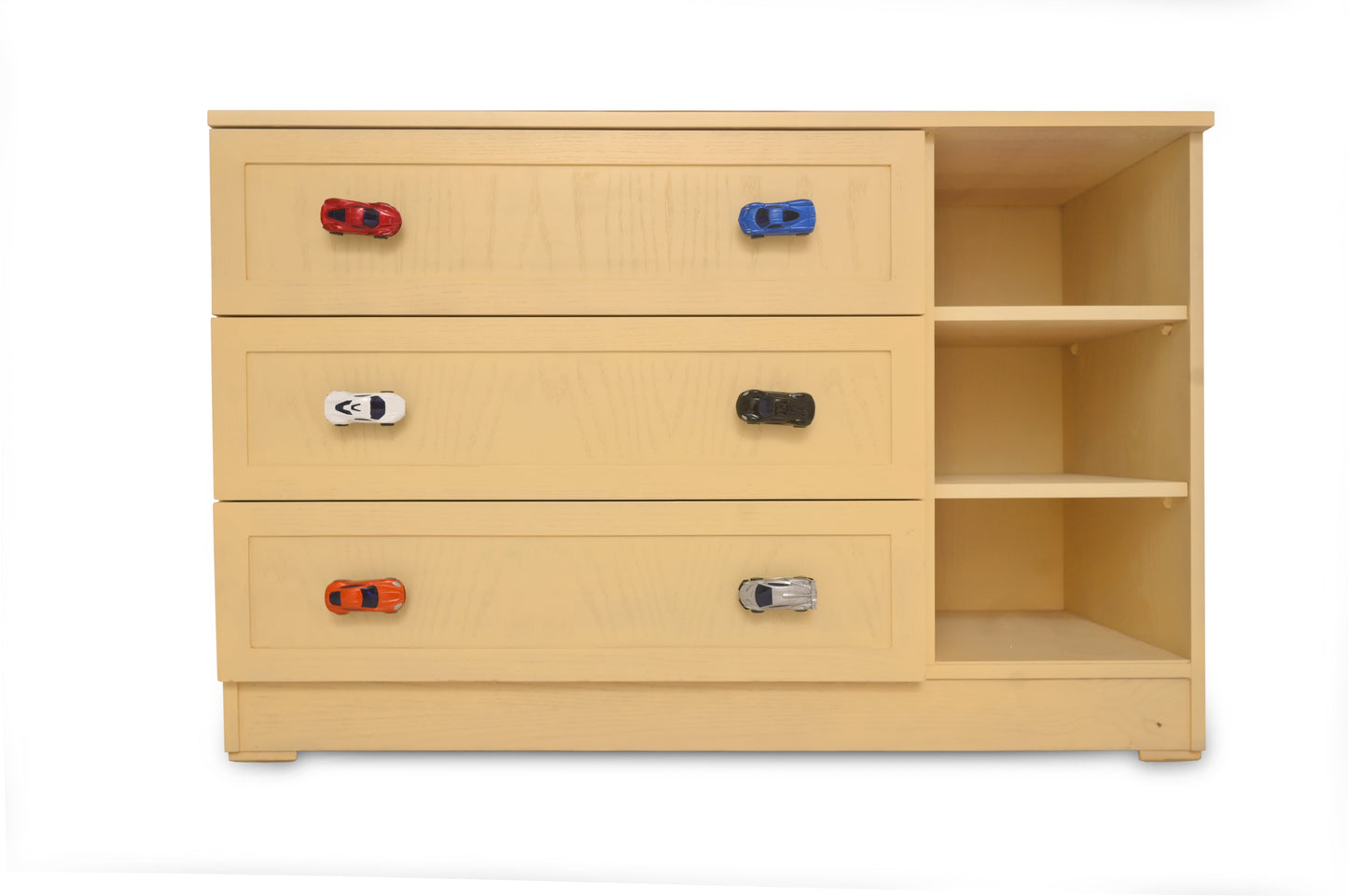 Wooden Cart Chester Ð KidsÕ Chest of Drawers with Toy Car Handles