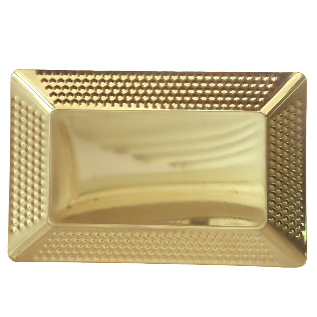 Rect Tray Gold Ð Embossed Metallic Serving Tray