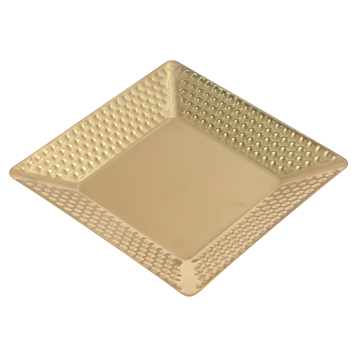 Square Tray Gold Ð Embossed Metallic Serveware