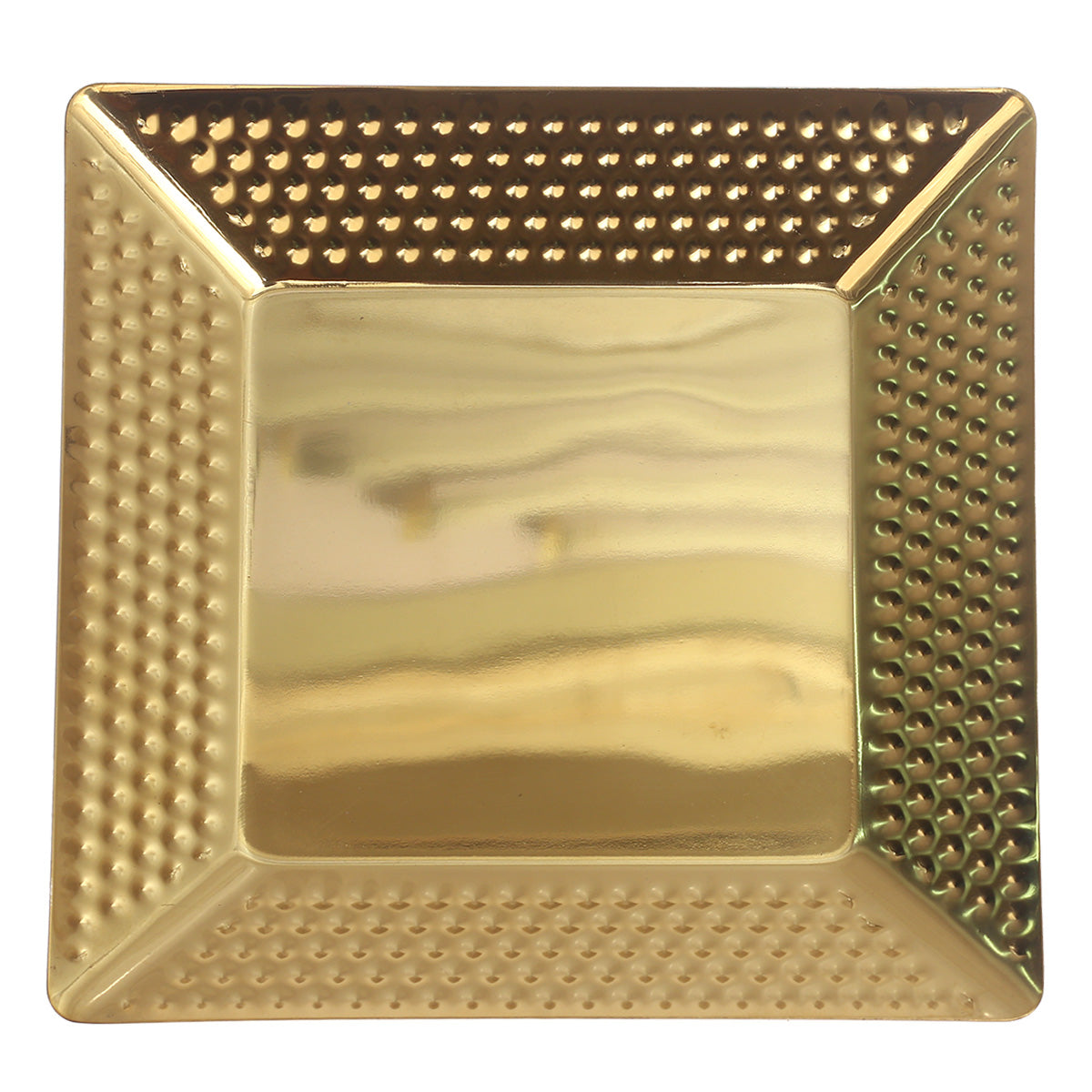 Square Tray Gold Ð Embossed Metallic Serveware