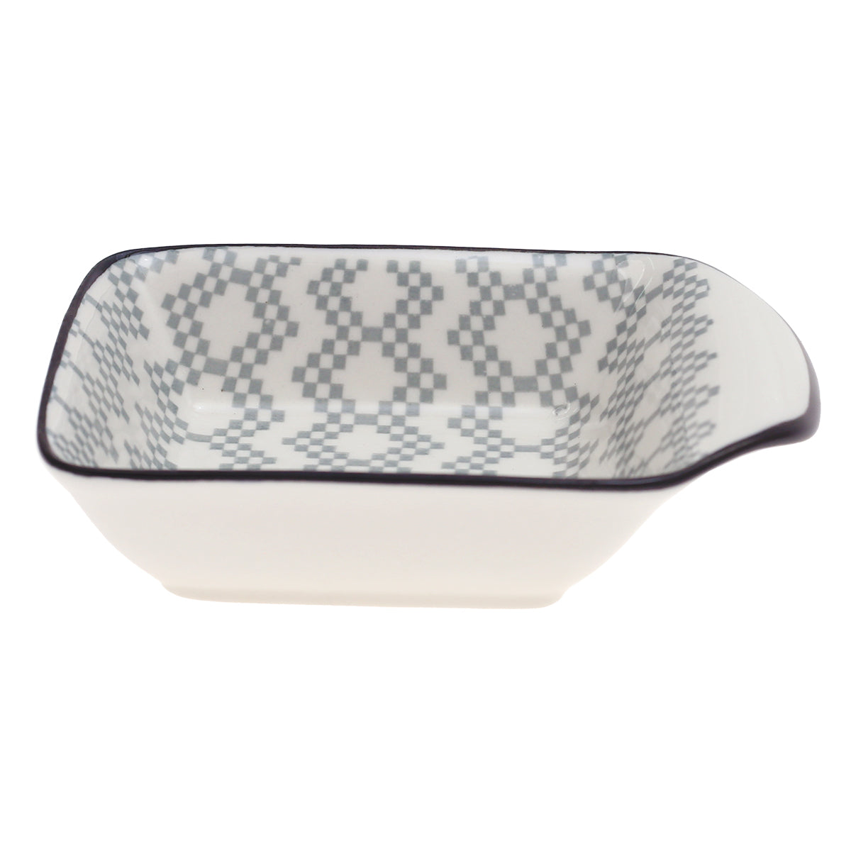 Porcelain Dish Ð Elegant Printed Square Design