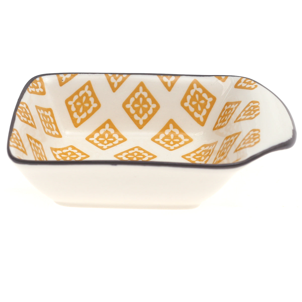 Porcelain Dish Ð Elegant Printed Square Design