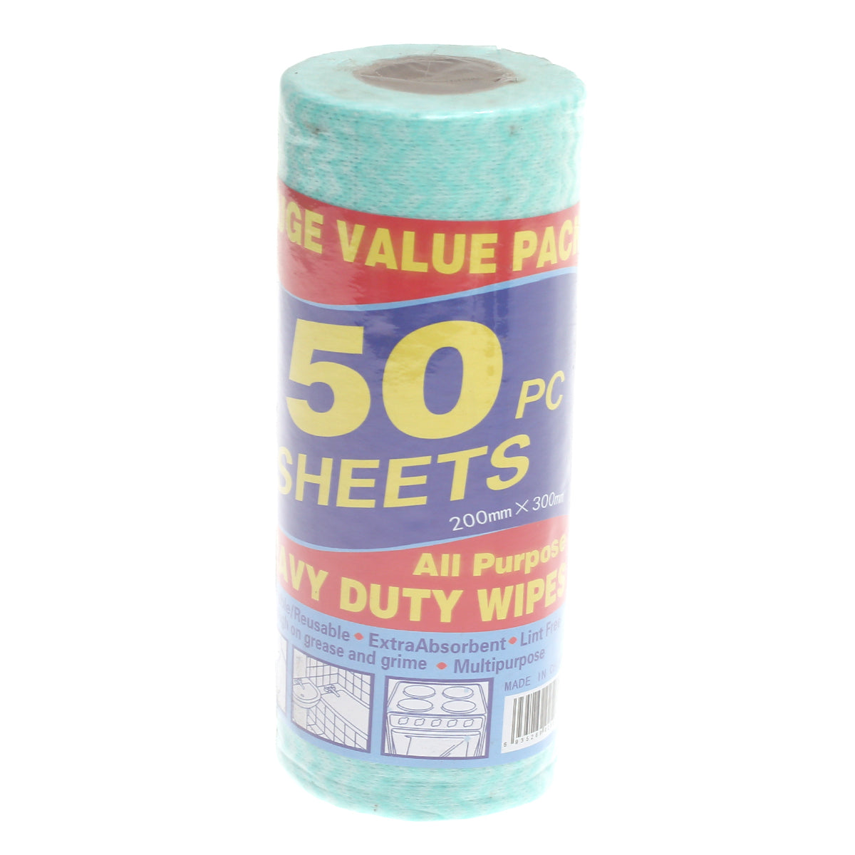 50-Piece Heavy Duty Kitchen Cleaning Wipes Ð Multi-Purpose, Lint-Free & Reusable