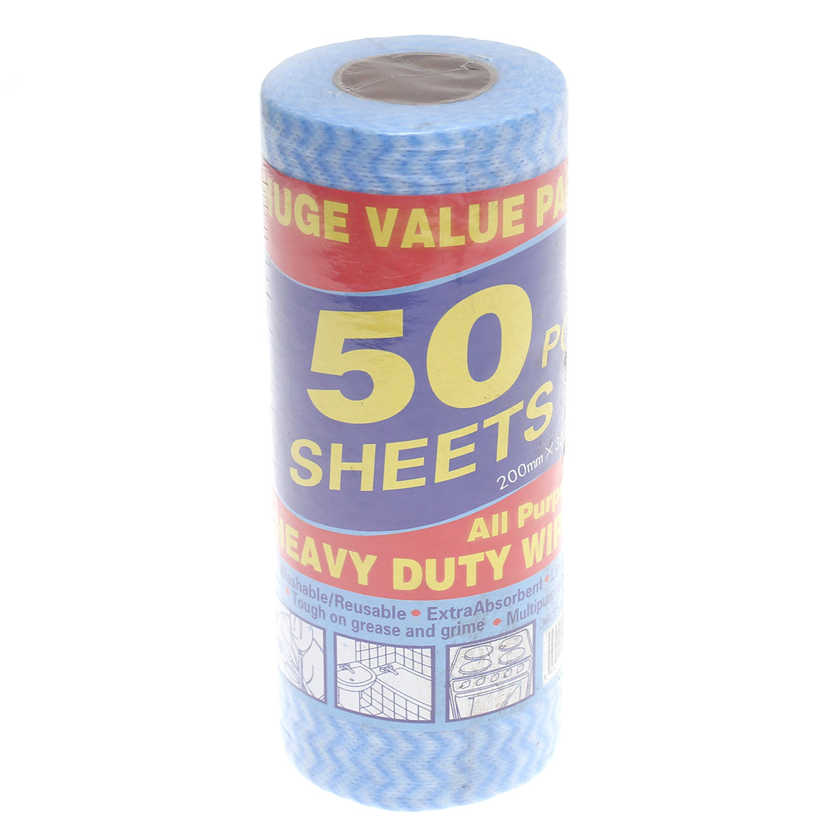 50-Piece Heavy Duty Kitchen Cleaning Wipes Ð Multi-Purpose, Lint-Free & Reusable