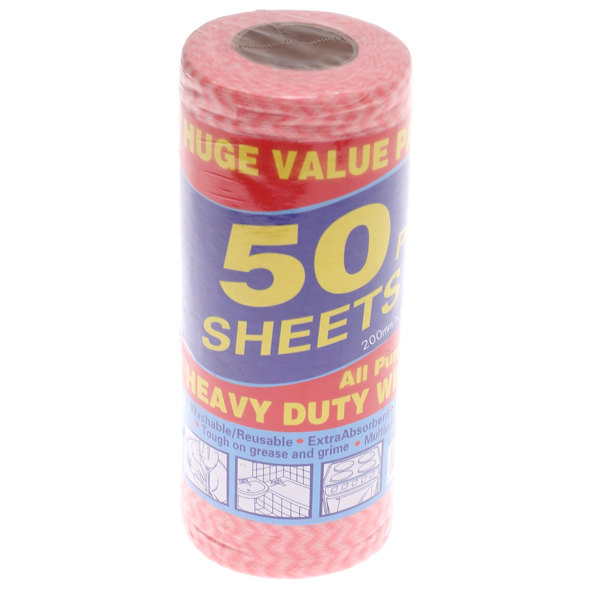 50-Piece Heavy Duty Kitchen Cleaning Wipes Ð Multi-Purpose, Lint-Free & Reusable