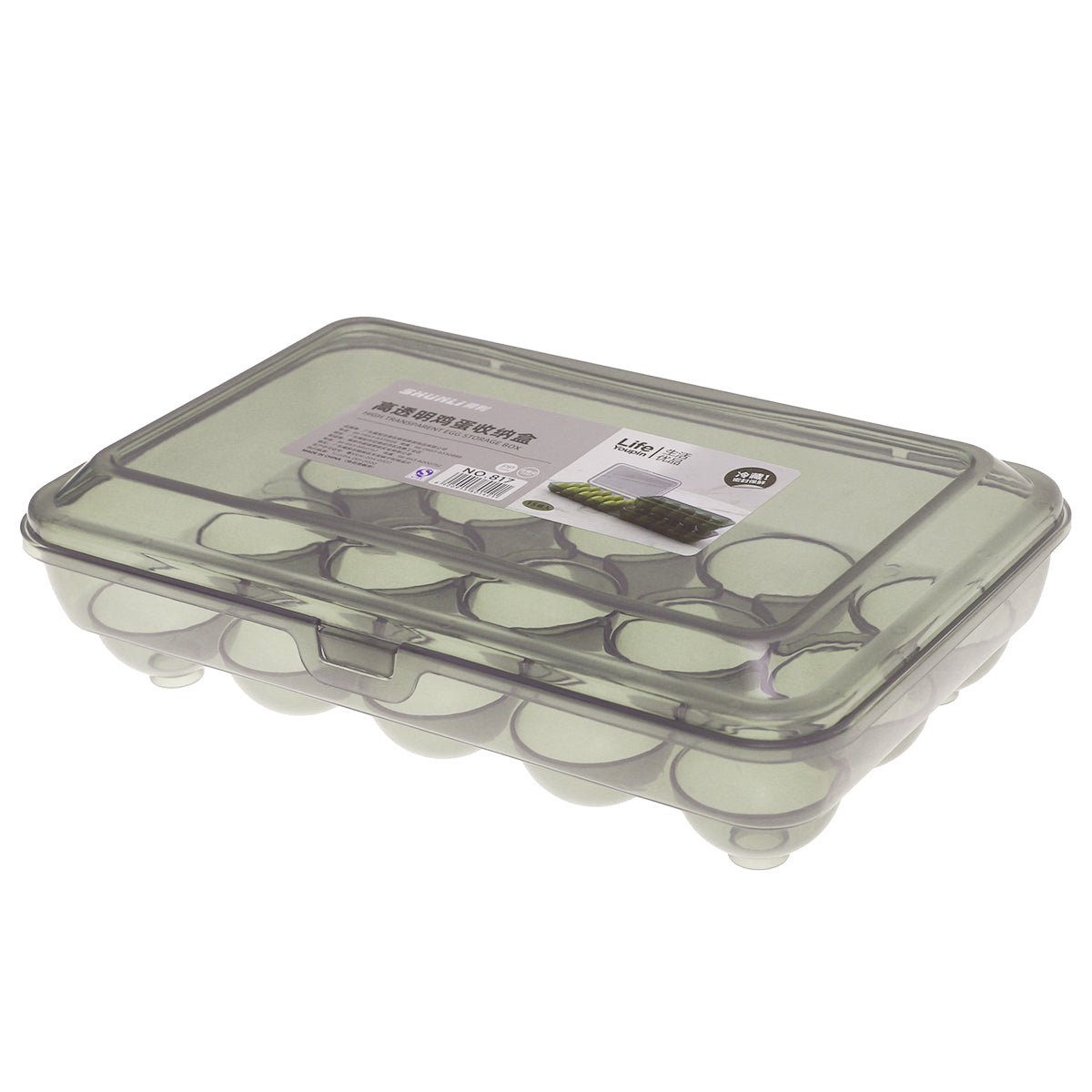 15-Piece Egg Storage Box Ð Stackable Container with Lid for Fridge Organization