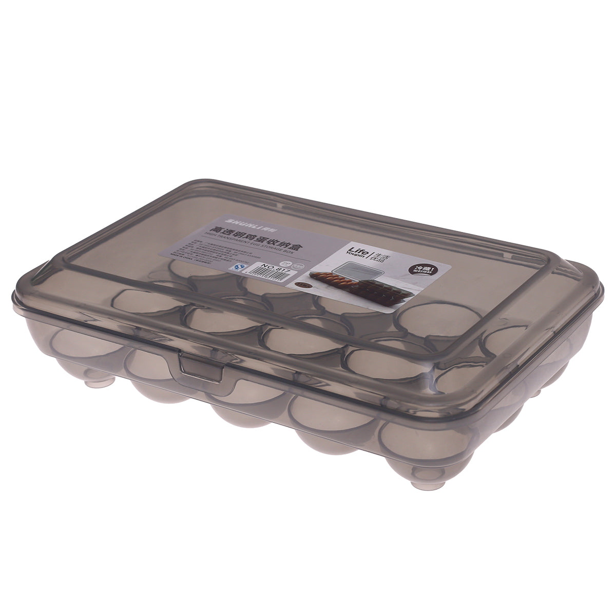 15-Piece Egg Storage Box Ð Stackable Container with Lid for Fridge Organization