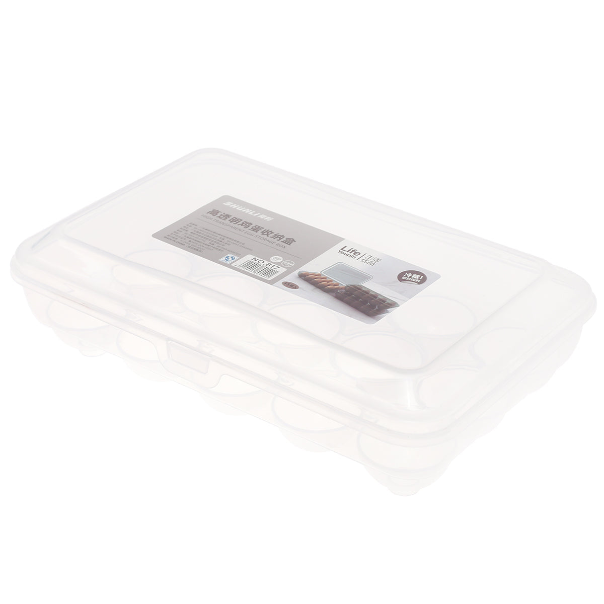 15-Piece Egg Storage Box Ð Stackable Container with Lid for Fridge Organization