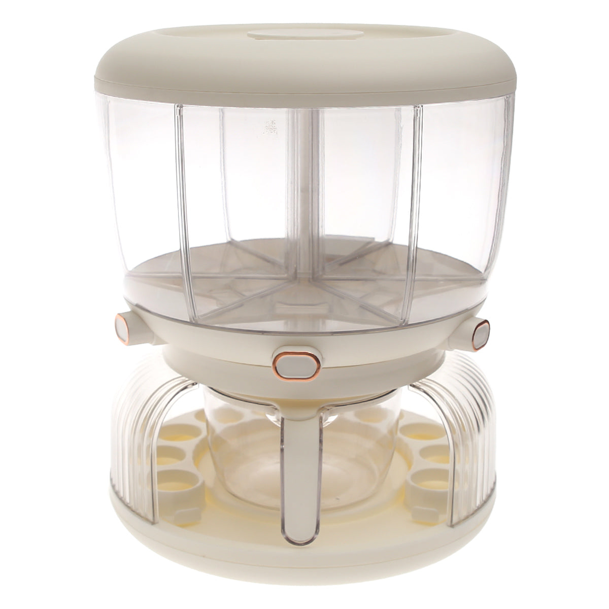 Rice Dispenser with Egg Tray Ð Multi?Compartment Grain & Egg Storage Container